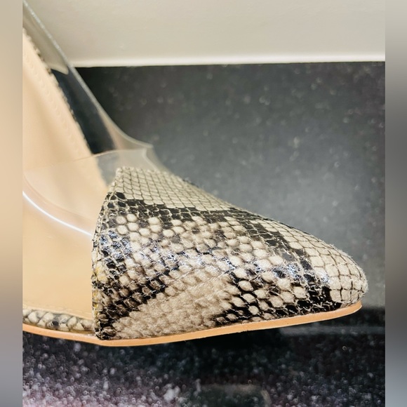 Snake-Print Clear Heels Size 8.5 - Picture 9 of 9